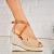 Sandale dama cu platforma Kaki din Textil Raylea A4669