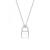 Lantisor argint 925, JW01, cu pandativ Lacat, placat cu rodiu
