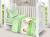 Cearceaf din bumbac cu elastic Nichiduta 120x60 cm My little angel Verde