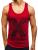 Tricou tank top cu imprimeu pentru bărbat bordo Bolf 2466