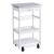 Carucior pentru bucatarie cu 1 sertar si 3 spatii de depozitare, din metal si MDF, Simple Alb / Crom, l47xA37xH82 cm