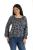 Bluza Dama, tip IE, Bleumarin cu imprimeu Floral