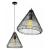 Pendul negru industrial grilaj metalic model conic Rea LH2065 bec la vedere