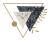 Ceas de perete Triangle Multicolor, L75xl59 cm