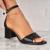 Sandale dama cu Toc Negre din Piele Ecologica Kai X9594