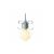 Pendul gri Rea GREY APP188-1CP model funda Narni