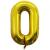Balon aniversar Maxee, cifra 0, auriu, 40 cm