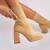 Botine dama Imblanite Bej din Textil Kellie A2514