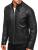 Geacă de piele biker izolata termic neagra Bolf 92535